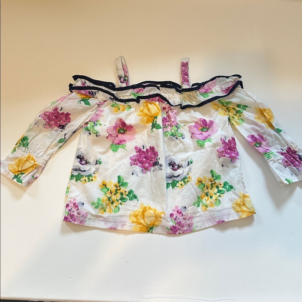 Janie & Jack Floral Off-Shoulder Blouse